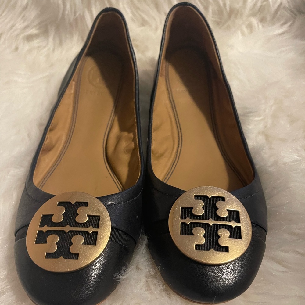 Tory Burch Minnie Cap Toe Ballet flats SZ 6 Like New